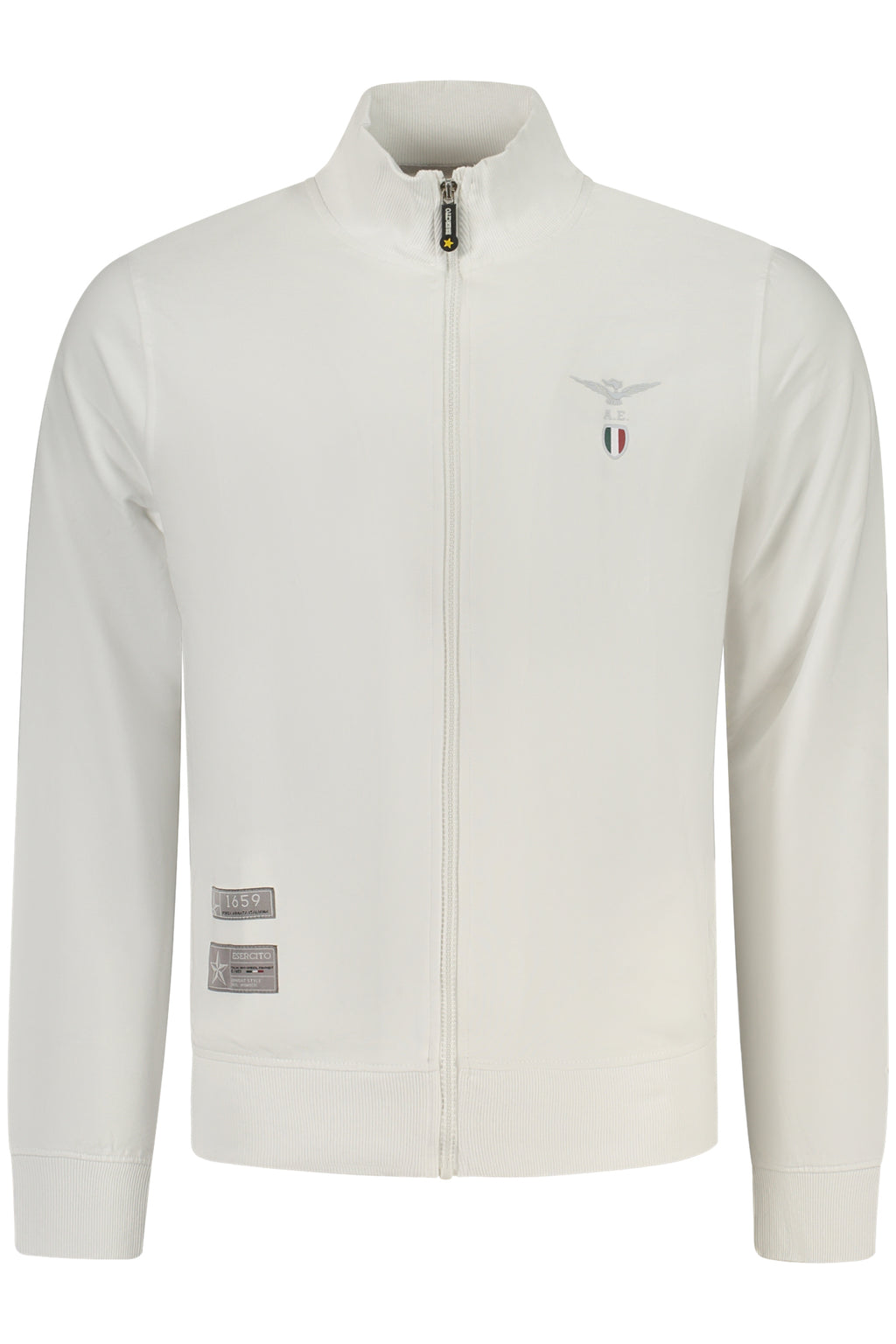 MILITARY ACADEMY MEN'S WHITE ZIP-UP SWEATSHIRT