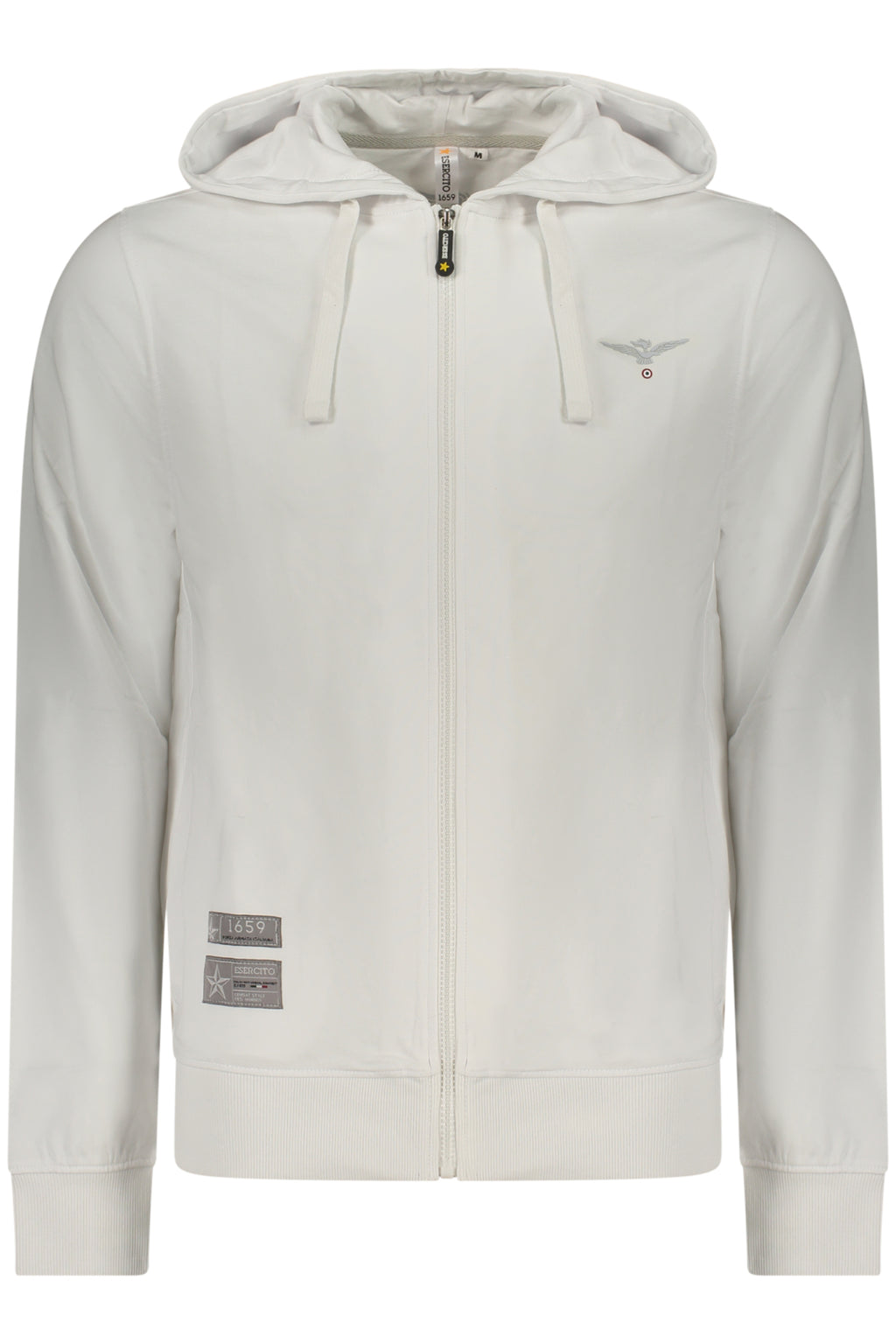 MILITARY ACADEMY MEN'S WHITE ZIP-UP SWEATSHIRT