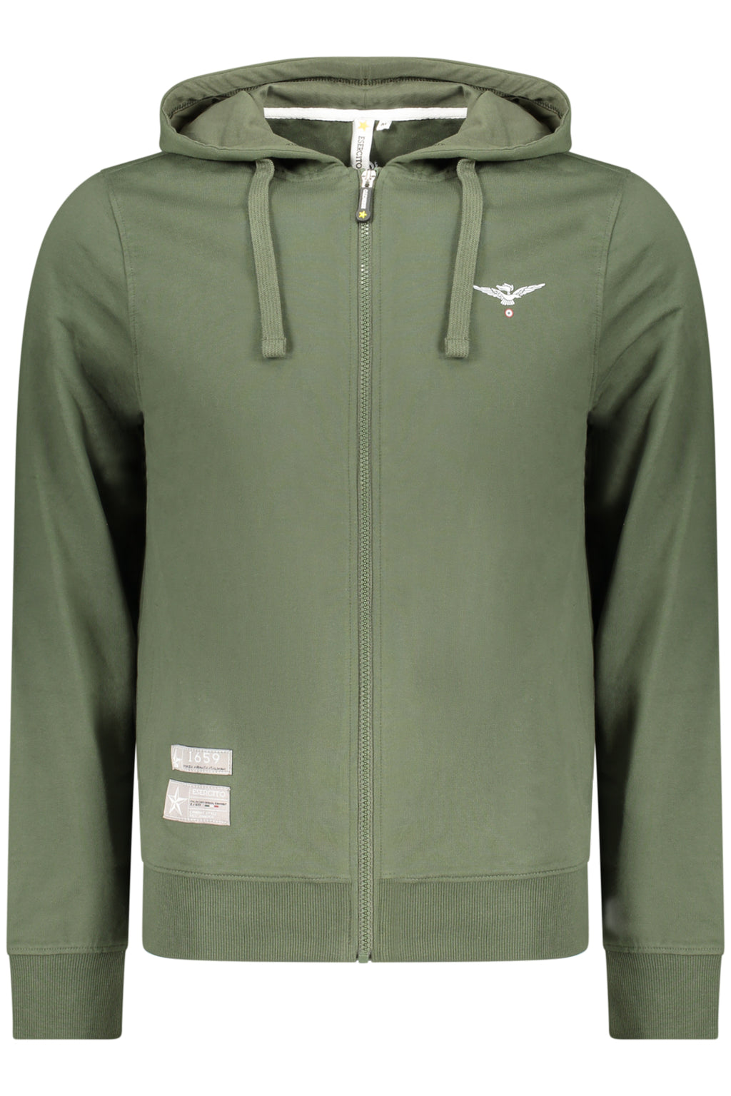 MILITARY ACADEMY MEN'S GREEN ZIP-UP SWEATSHIRT