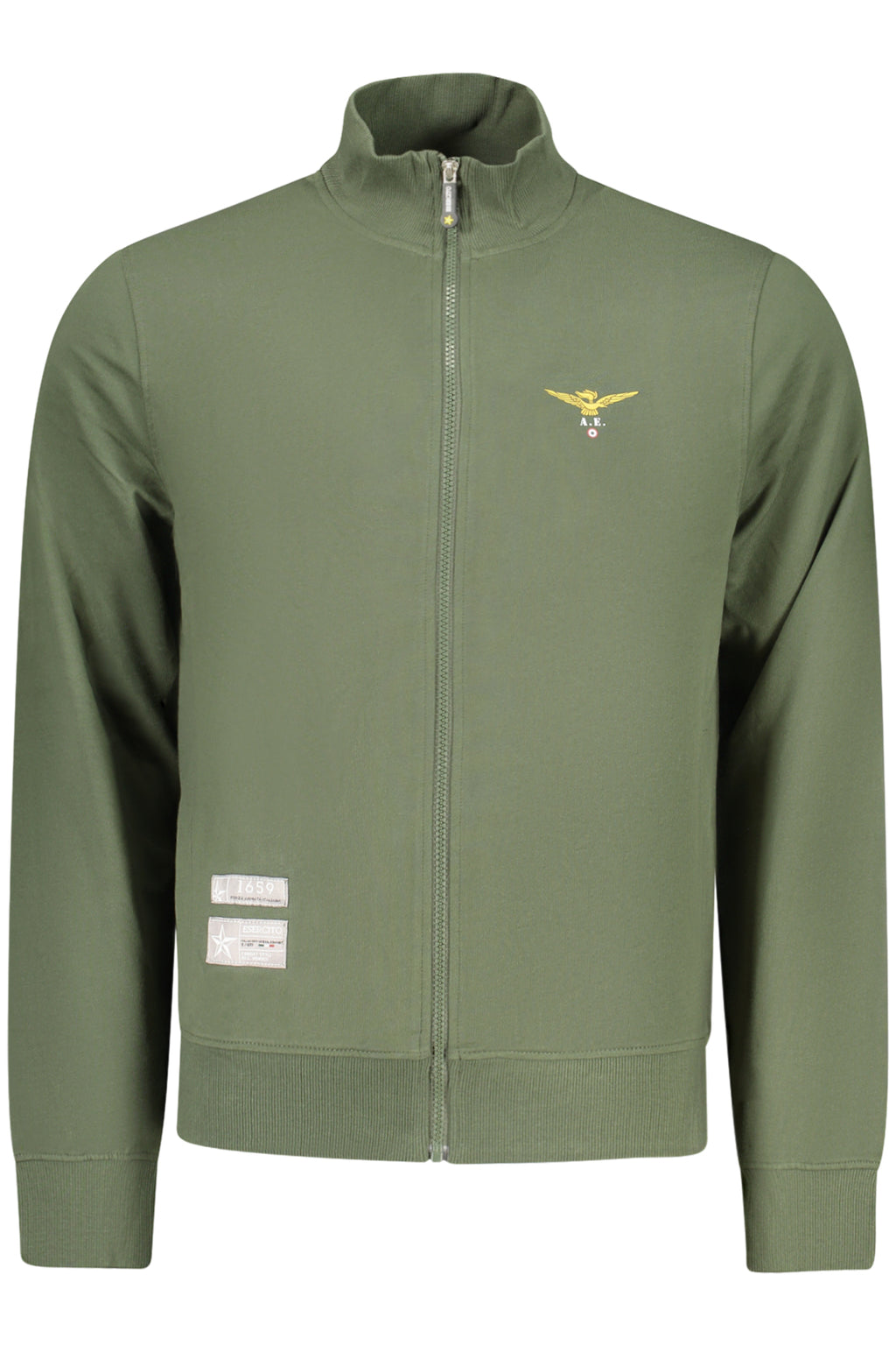 MILITARY ACADEMY MEN'S GREEN ZIP-UP SWEATSHIRT