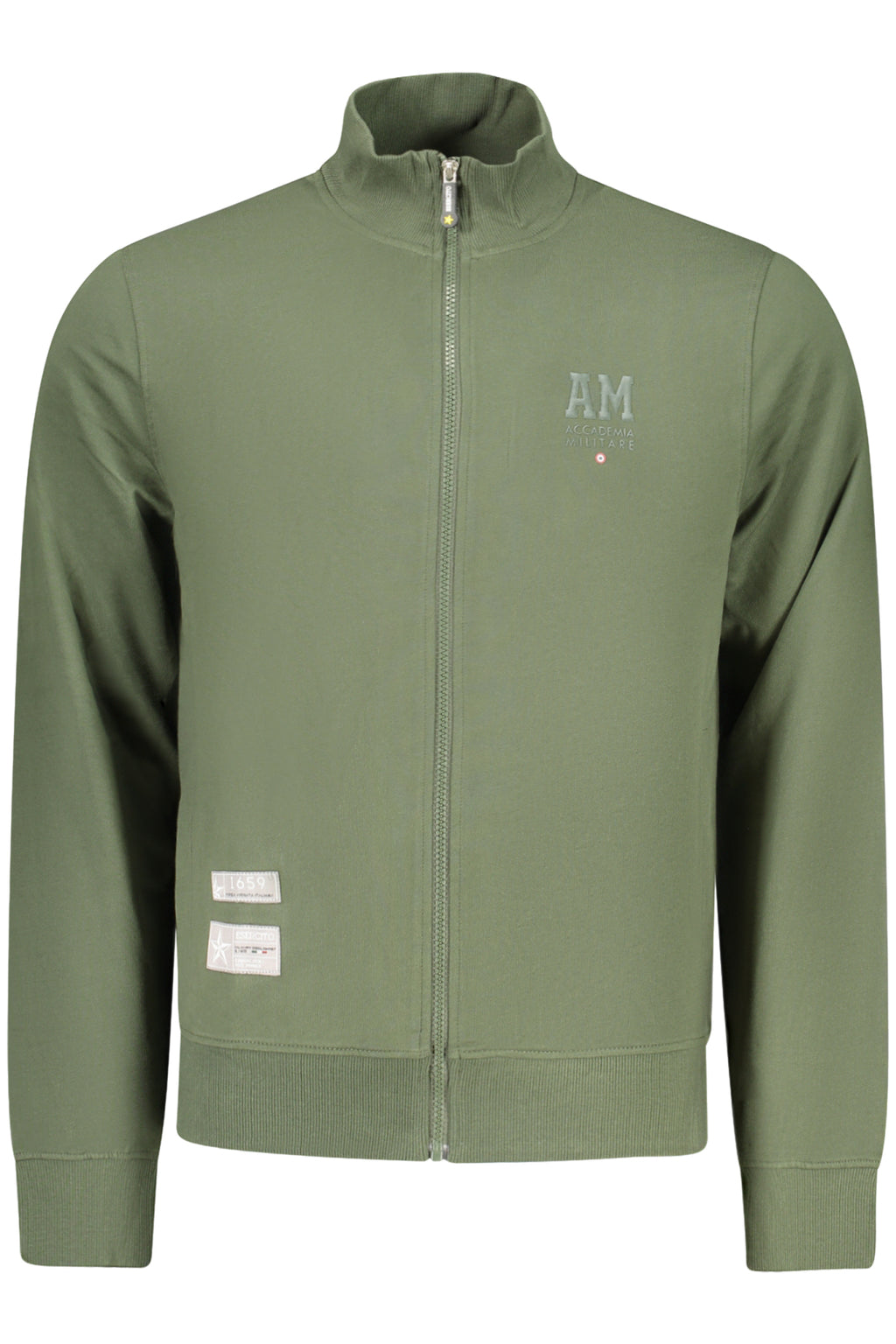 MILITARY ACADEMY MEN'S GREEN ZIP-UP SWEATSHIRT