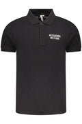 MILITARY ACADEMY BLACK MEN'S SHORT SLEEVE POLO