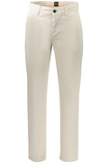 BOSS MEN'S BEIGE TROUSERS
