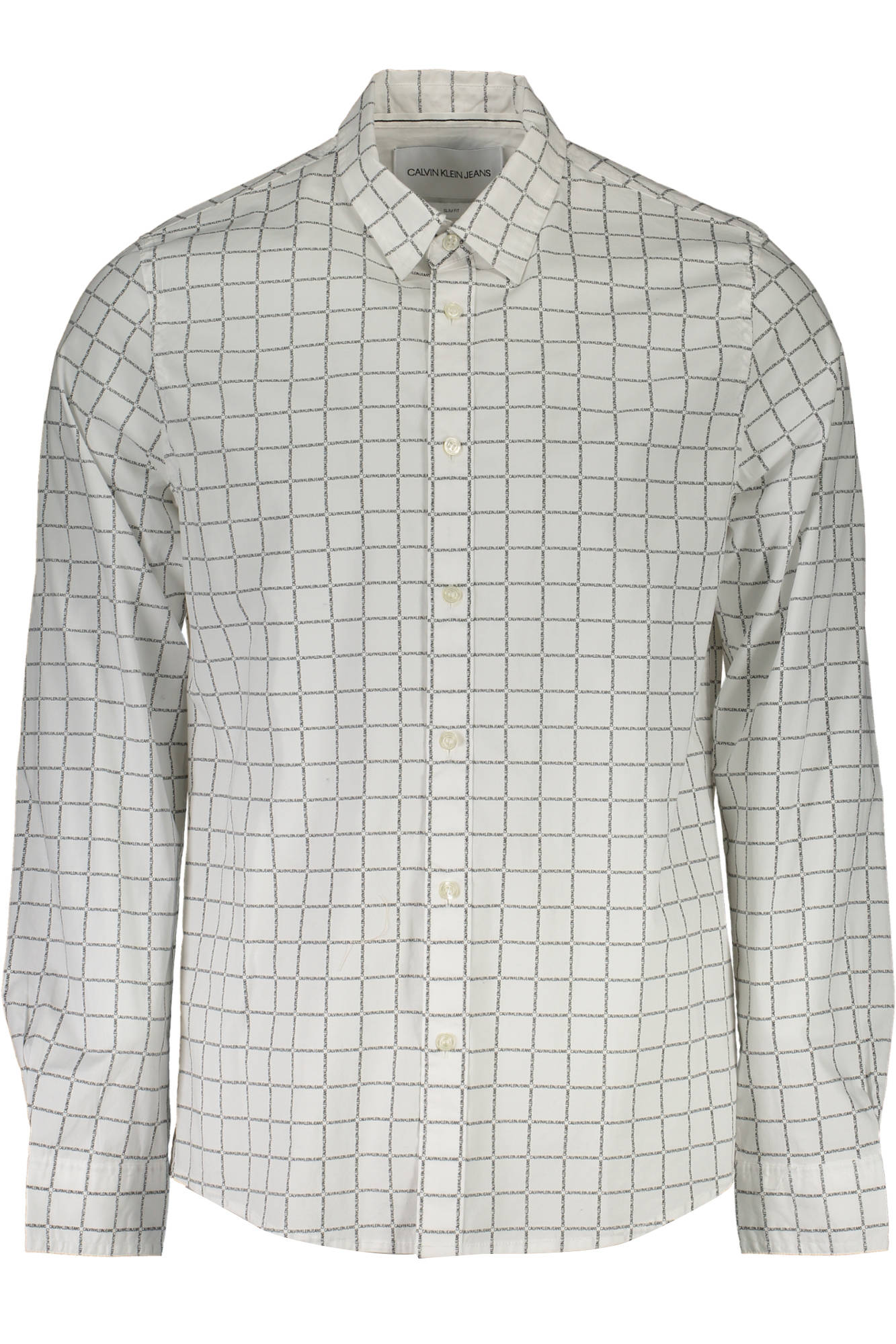 CALVIN KLEIN WHITE MEN'S LONG SLEEVE SHIRT