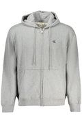 CALVIN KLEIN MEN'S ZIPPED SWEATSHIRT GREY