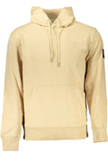 CALVIN KLEIN MEN'S BEIGE ZIPLESS SWEATSHIRT