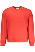 CALVIN KLEIN MEN'S RED ZIP-UP SWEATSHIRT