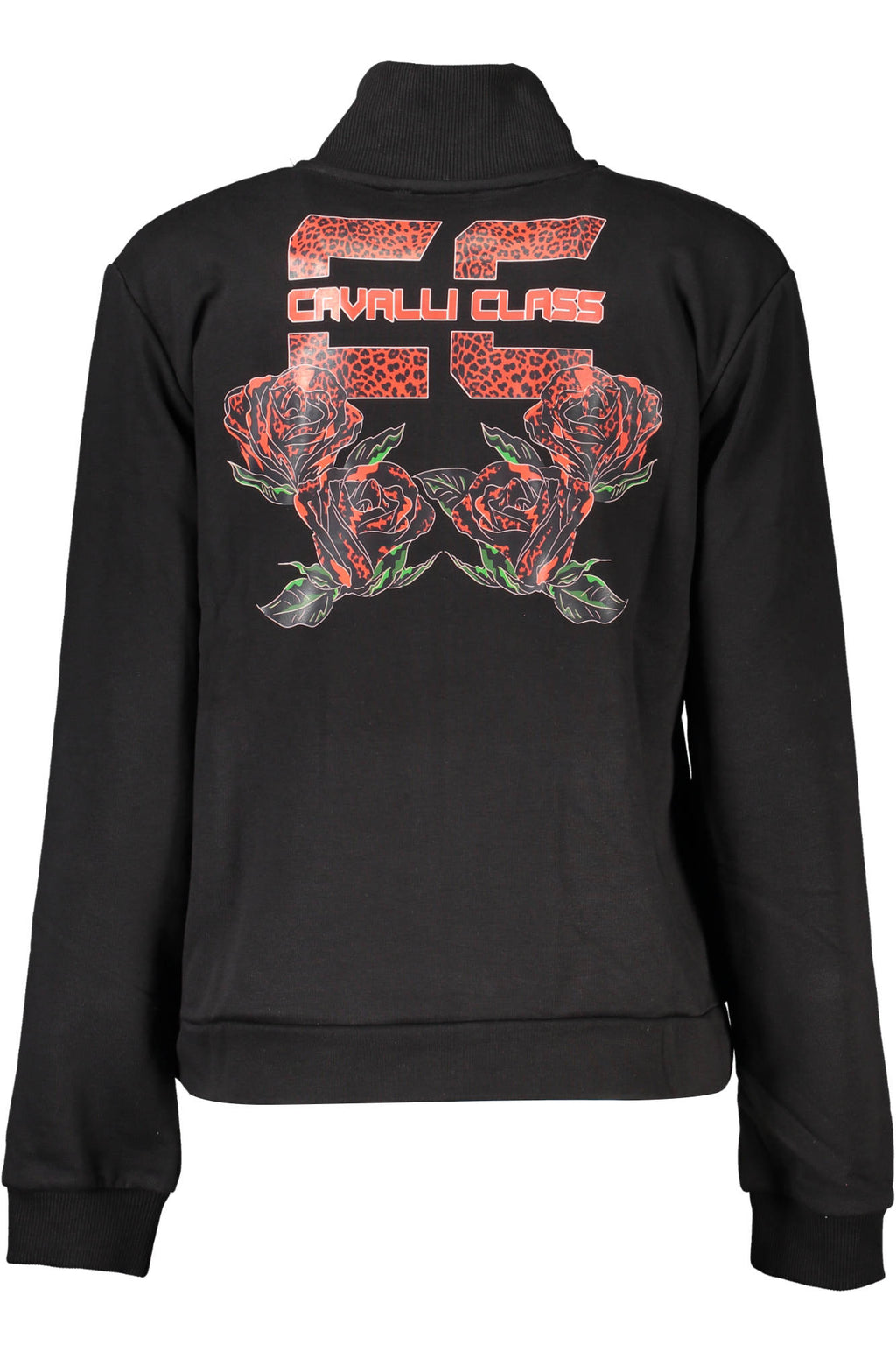 CAVALLI CLASS WOMEN'S ZIP-UP SWEATSHIRT BLACK