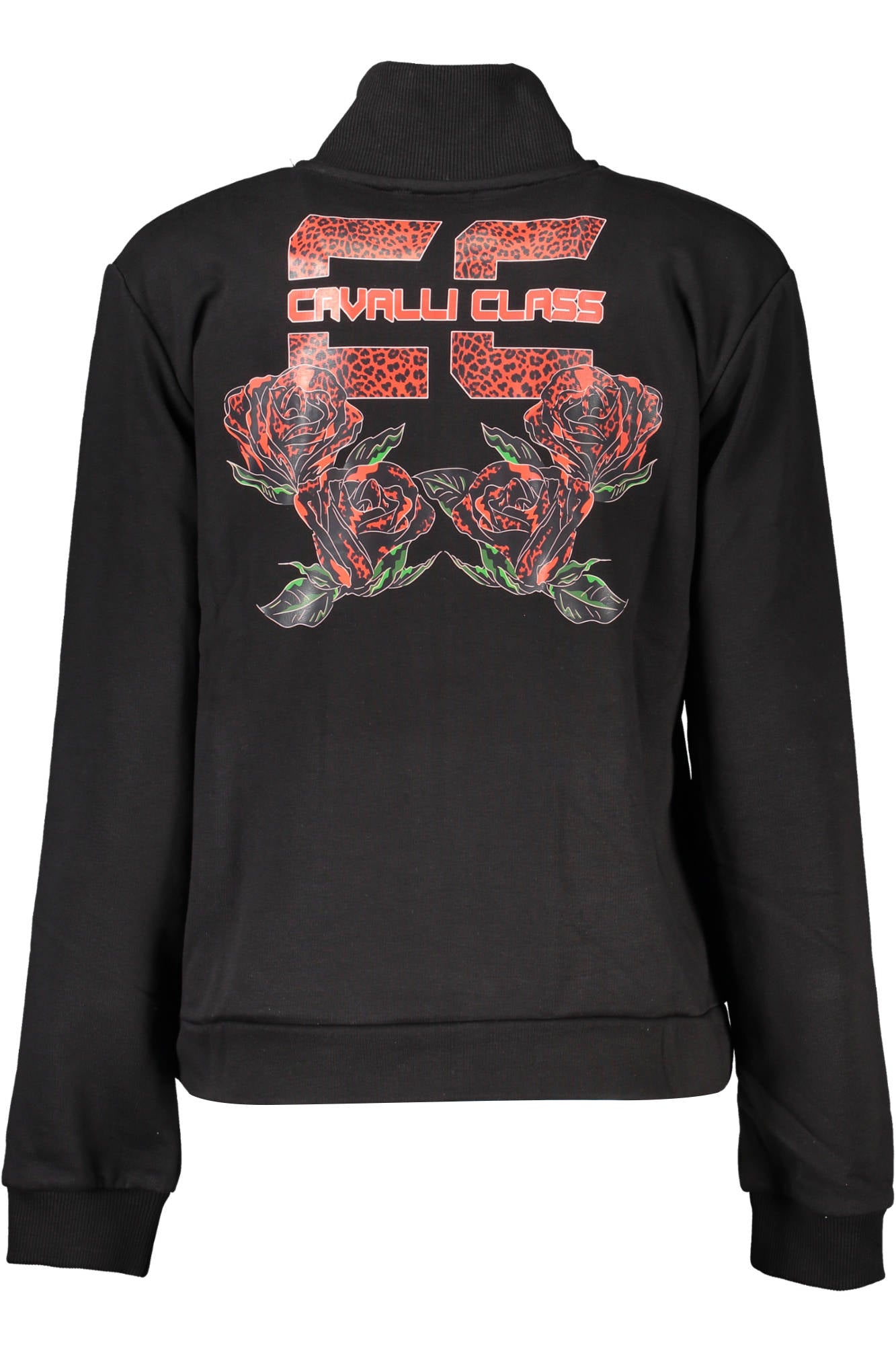 CAVALLI CLASS WOMEN'S ZIP-UP SWEATSHIRT BLACK
