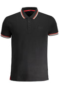CAVALLI CLASS MEN'S SHORT SLEEVED POLO SHIRT BLACK