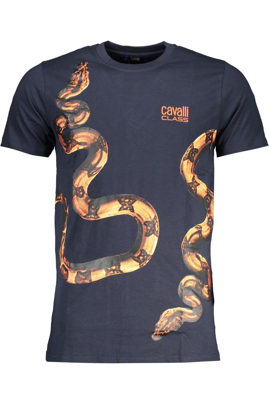 CAVALLI CLASS MEN'S SHORT SLEEVED T-SHIRT BLUE