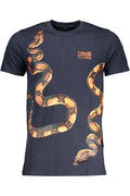 CAVALLI CLASS MEN'S SHORT SLEEVED T-SHIRT BLUE