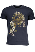 CAVALLI CLASS MEN'S SHORT SLEEVED T-SHIRT BLUE
