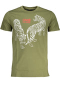 CAVALLI CLASS GREEN MEN'S SHORT SLEEVED T-SHIRT