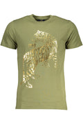 CAVALLI CLASS GREEN MEN'S SHORT SLEEVED T-SHIRT