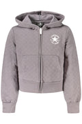 Converse Girls' Zip-Up Hoodie, Grey
