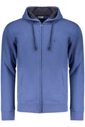 COVERI MOVING MEN'S BLUE ZIP-UP SWEATSHIRT