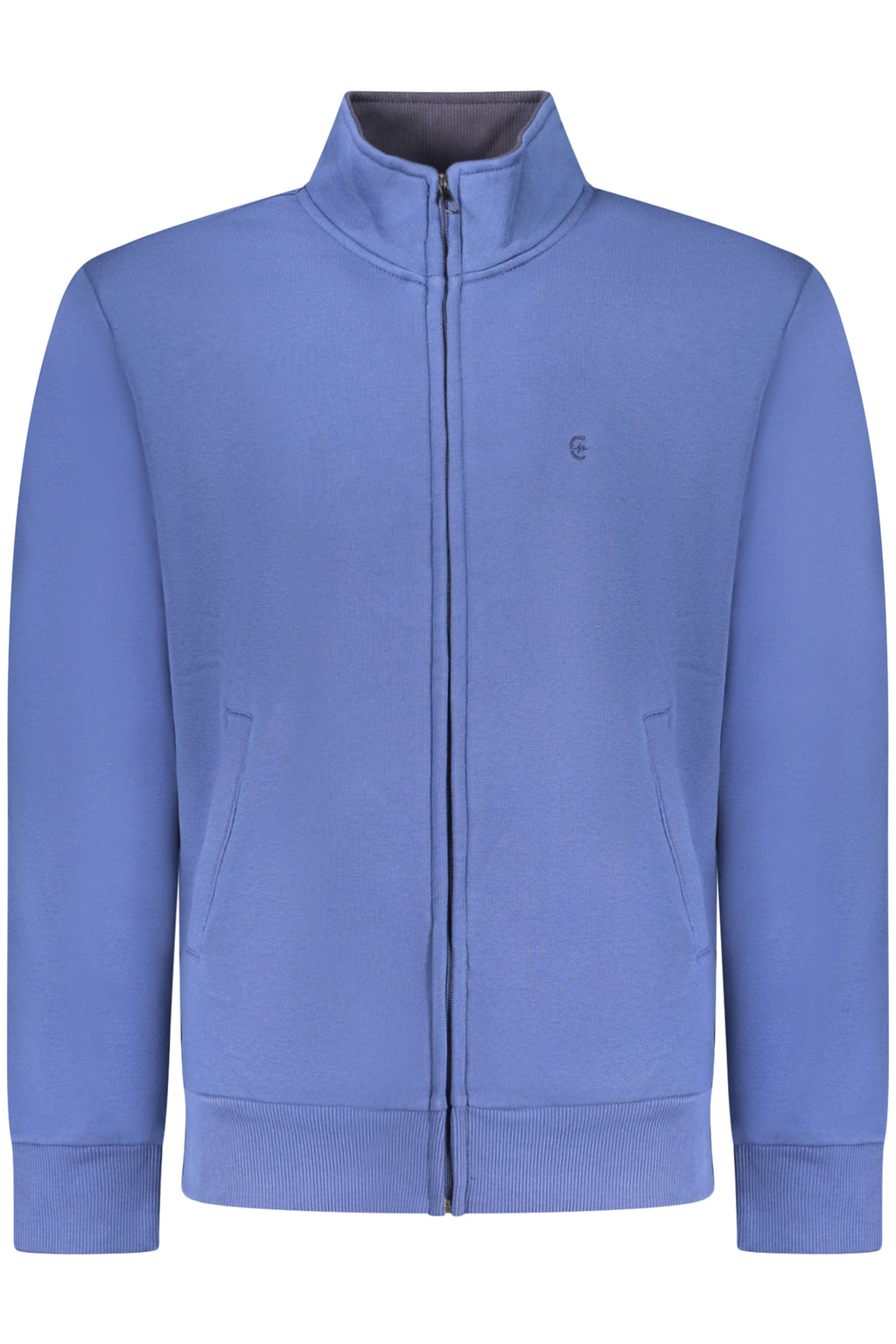 COVERI MOVING MEN'S BLUE ZIP-UP SWEATSHIRT