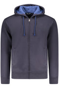 COVERI MOVING MEN'S BLUE ZIP-UP SWEATSHIRT