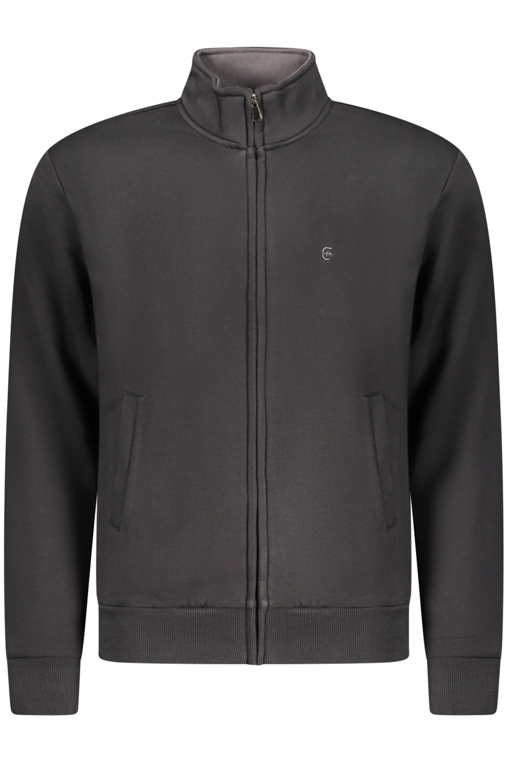 COVERI MOVING MEN'S BLACK ZIP-UP SWEATSHIRT
