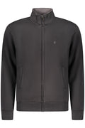 COVERI MOVING MEN'S BLACK ZIP-UP SWEATSHIRT
