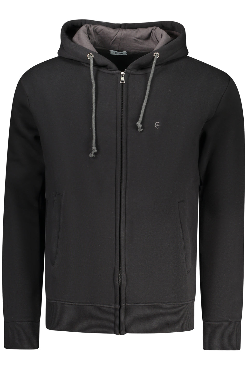 COVERI MOVING MEN'S BLACK ZIP-UP SWEATSHIRT