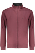 COVERI MOVING MEN'S RED ZIP-UP SWEATSHIRT