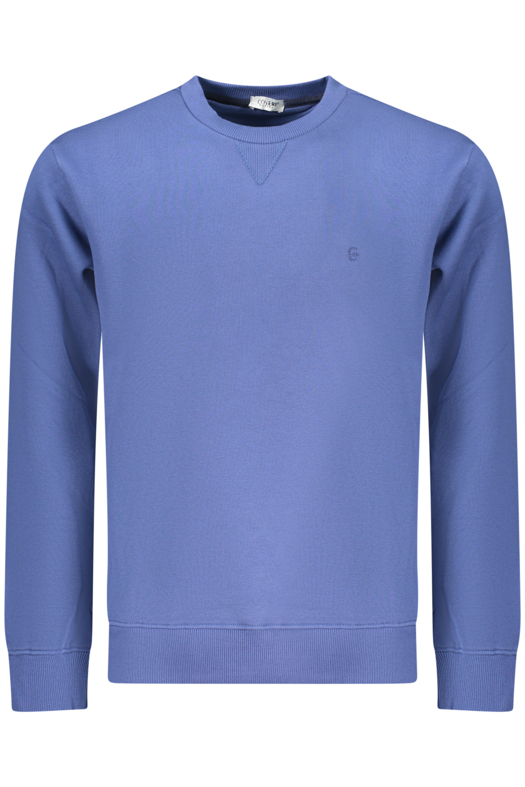COVERI MOVING MEN'S BLUE ZIP-LESS SWEATSHIRT
