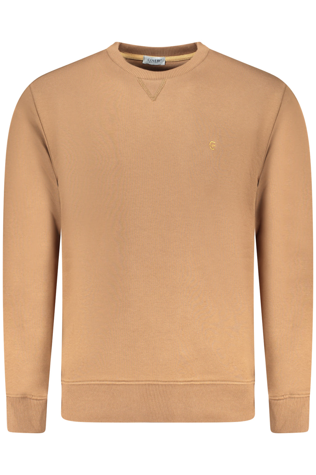 COVERI MOVING MEN'S BROWN ZIP-UP SWEATSHIRT