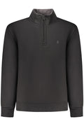 COVERI MOVING MEN'S BLACK ZIP-UP SWEATSHIRT