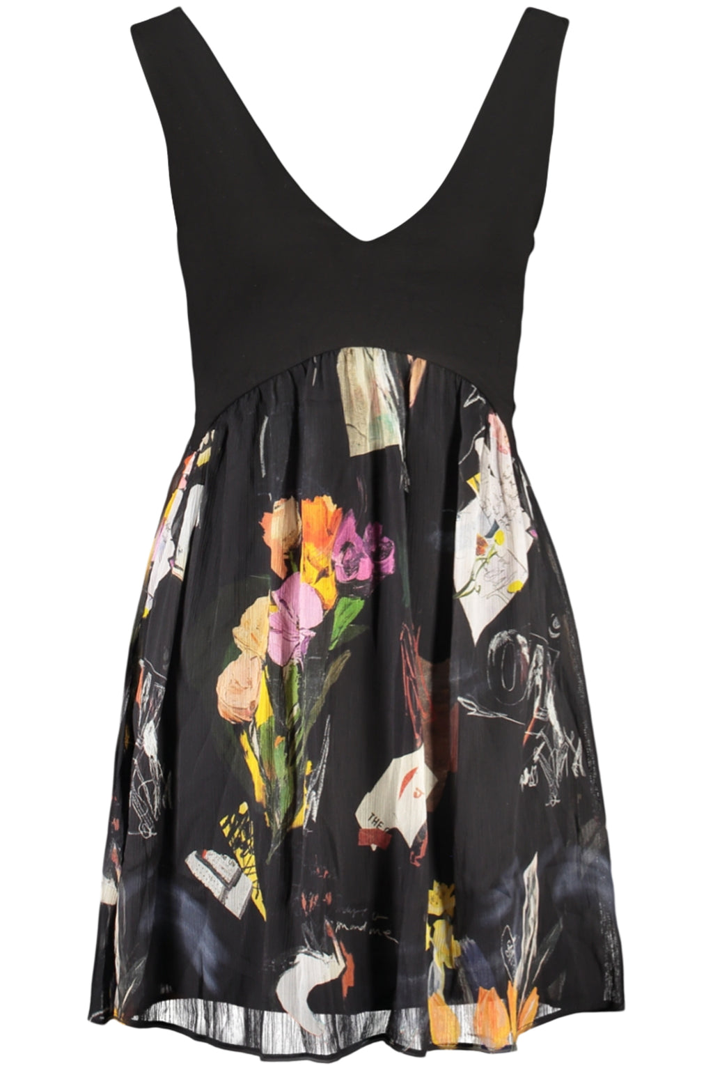 DESIGUAL SHORT DRESS FOR WOMEN IN BLACK