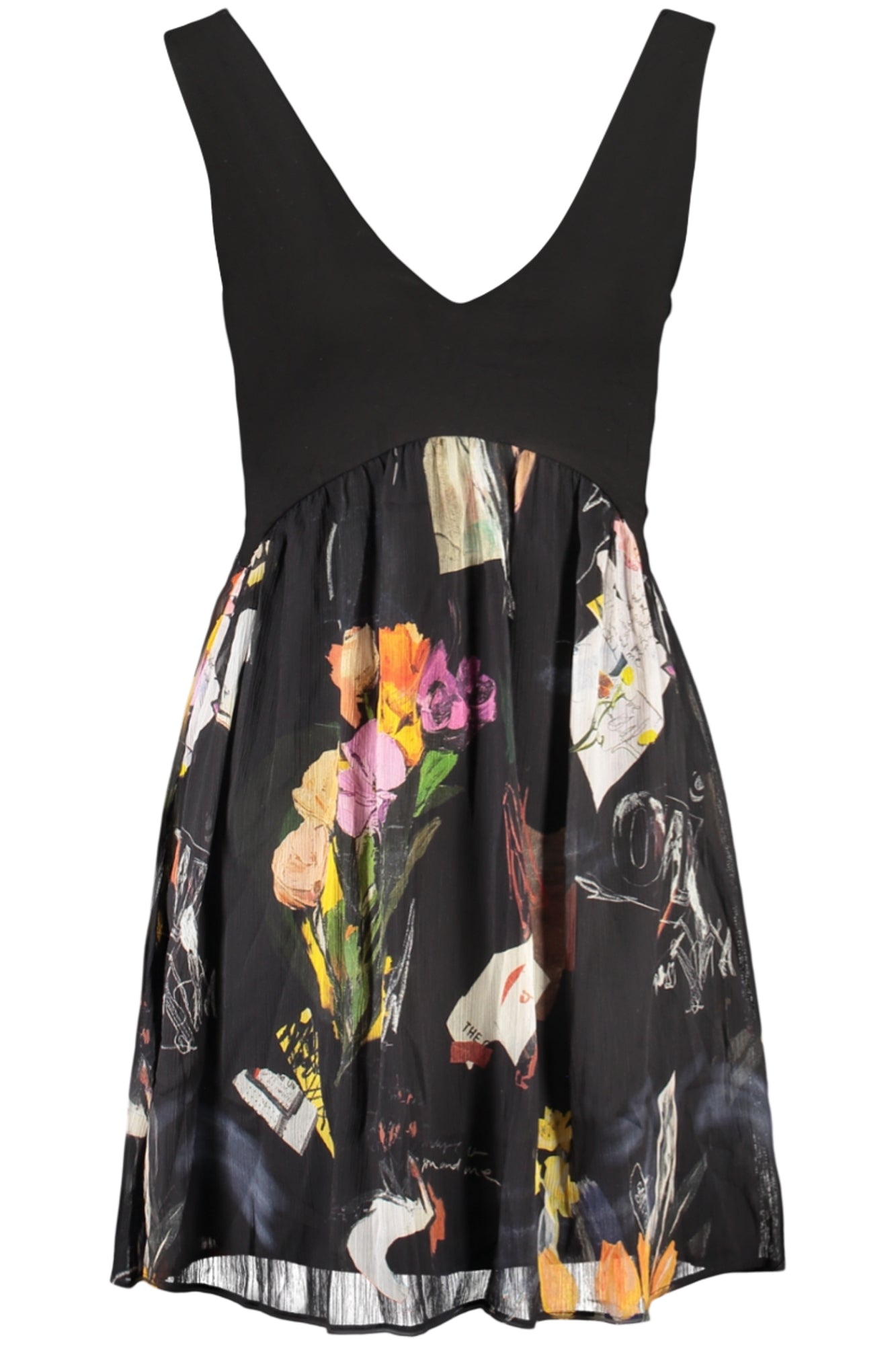 DESIGUAL SHORT DRESS FOR WOMEN IN BLACK