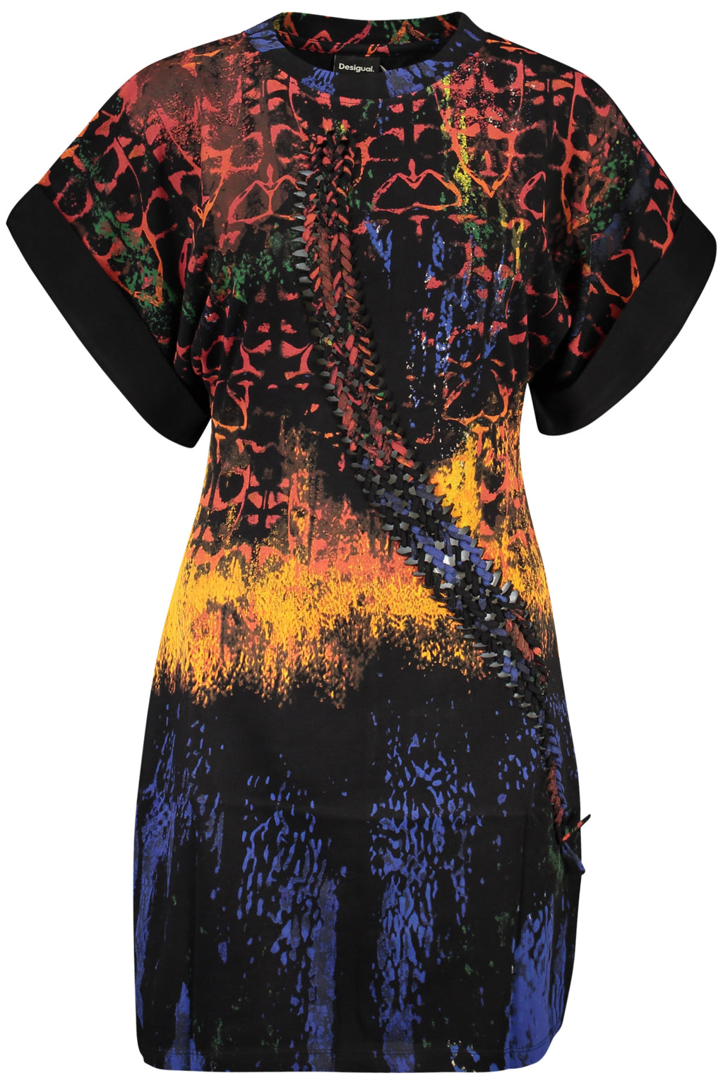 DESIGUAL SHORT DRESS FOR WOMEN IN BLACK