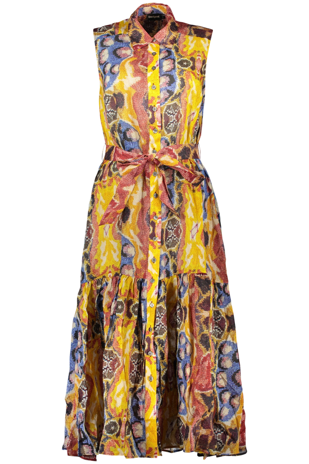 DESIGUAL WOMEN'S LONG DRESS YELLOW