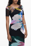 DESIGUAL WOMEN'S LONG BLACK DRESS