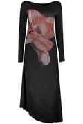 DESIGUAL WOMEN'S LONG BLACK DRESS