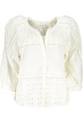DESIGUAL WOMEN'S LONG SLEEVE SHIRT WHITE