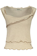 DESIGUAL WOMEN'S BEIGE TANK TOP