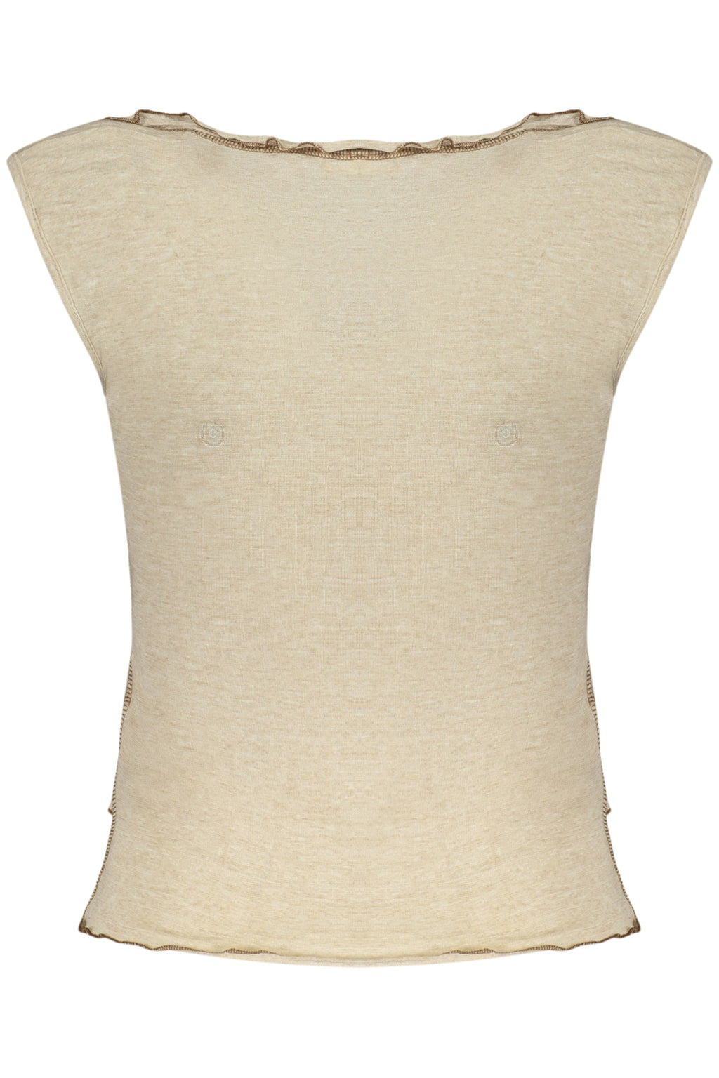 DESIGUAL WOMEN'S BEIGE TANK TOP