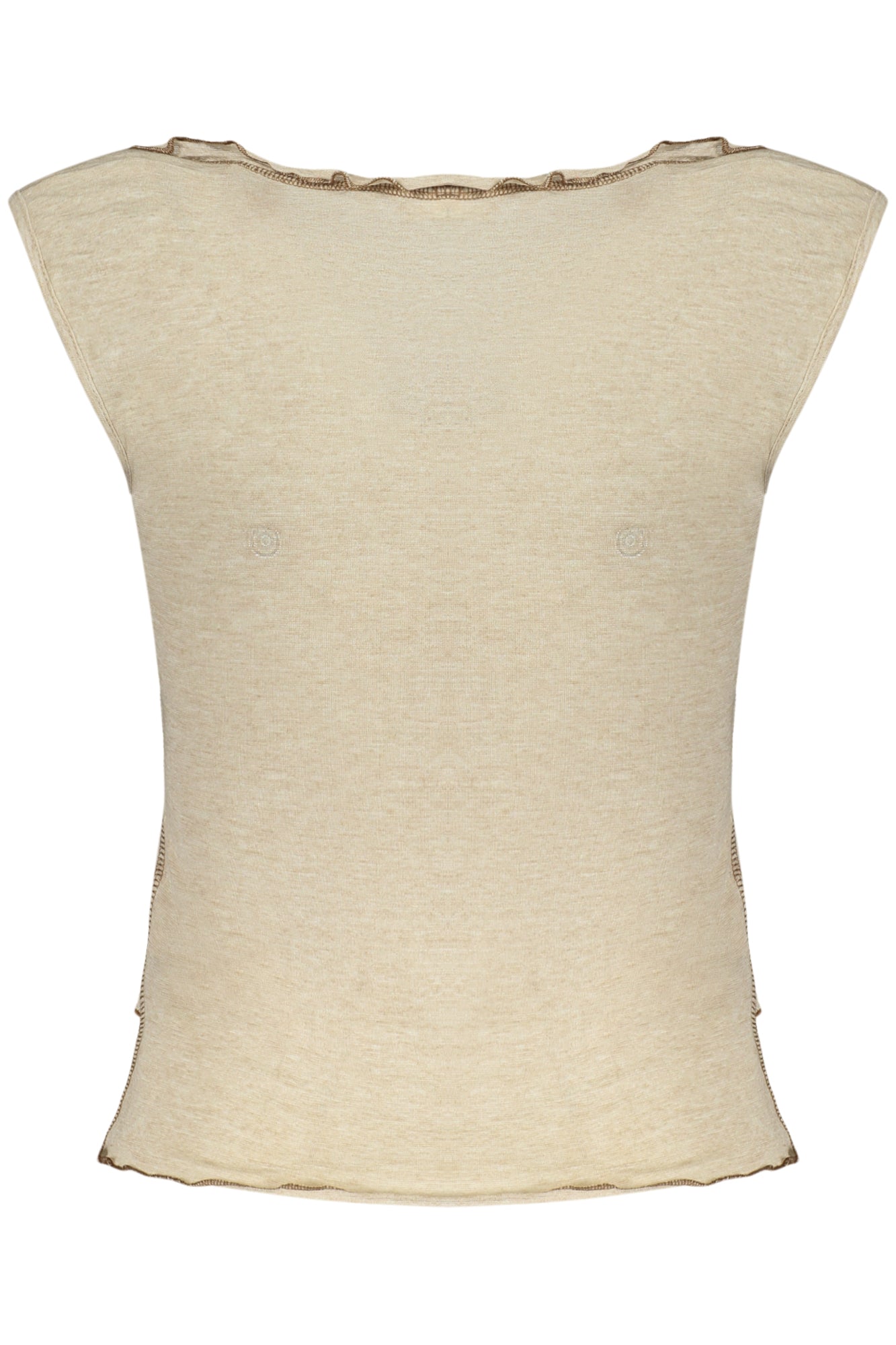 DESIGUAL WOMEN'S BEIGE TANK TOP