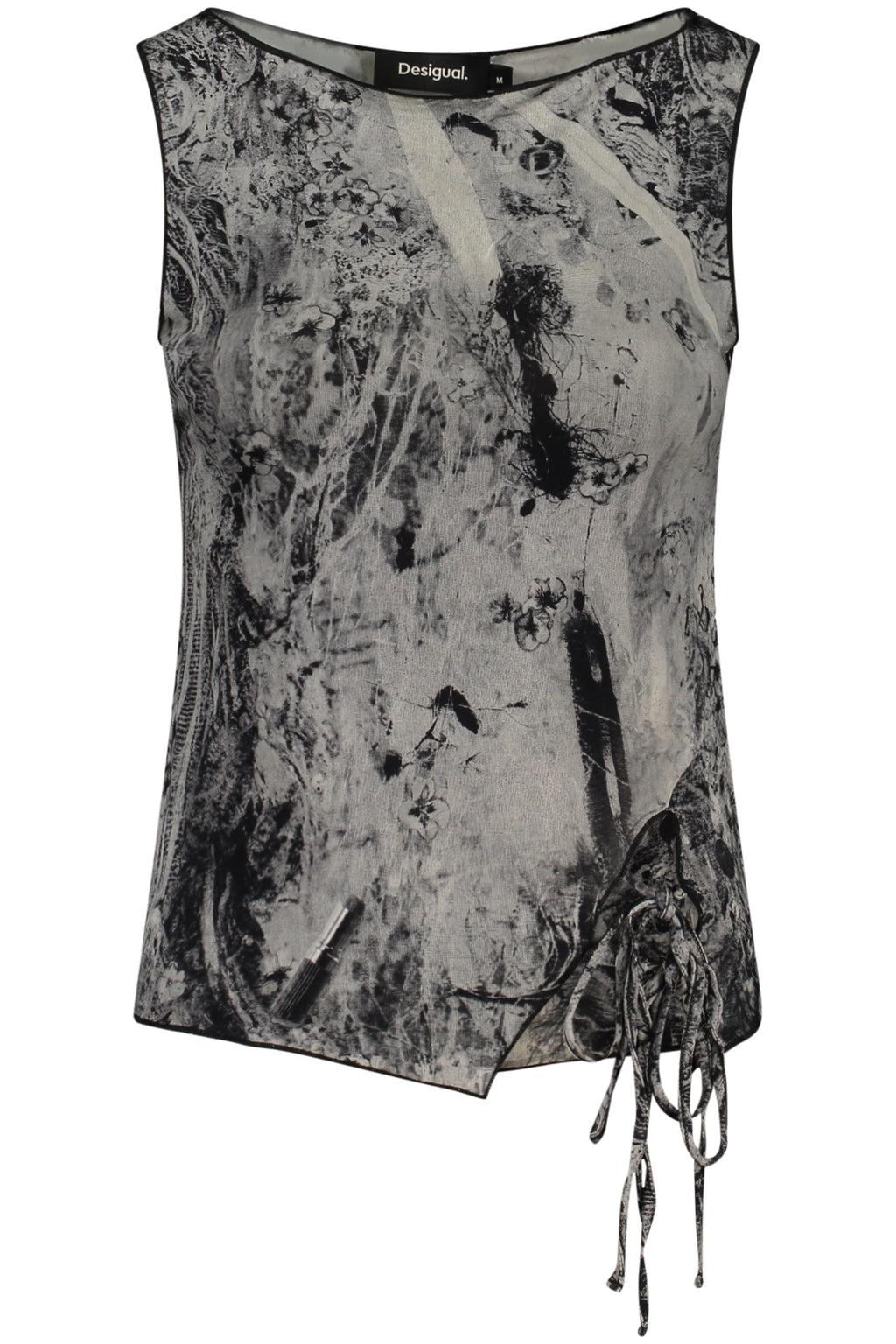 DESIGUAL WOMEN'S BLACK TANK TOP