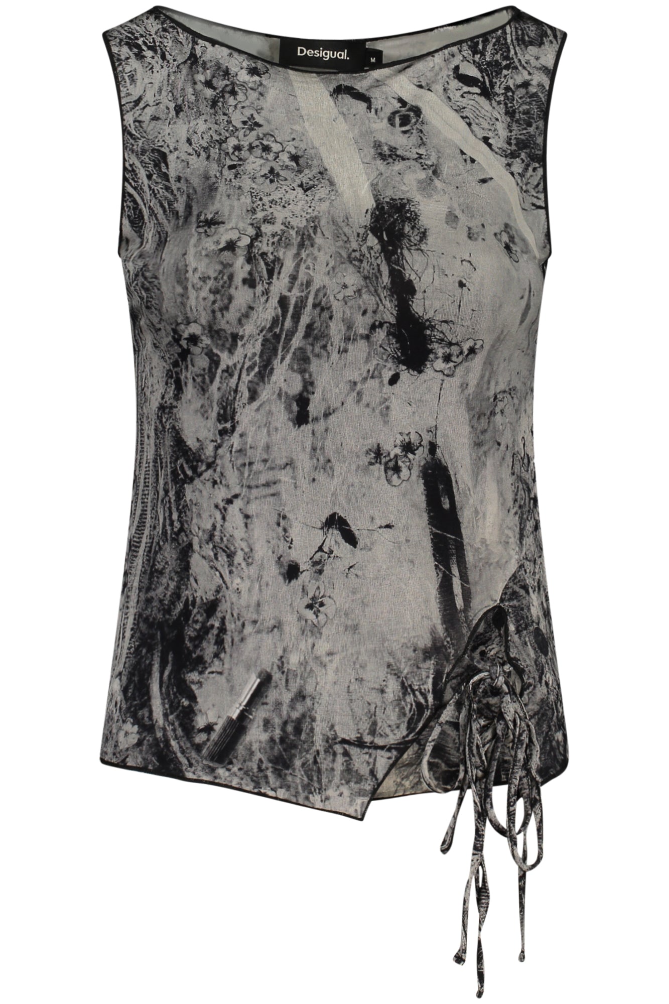 DESIGUAL WOMEN'S BLACK TANK TOP