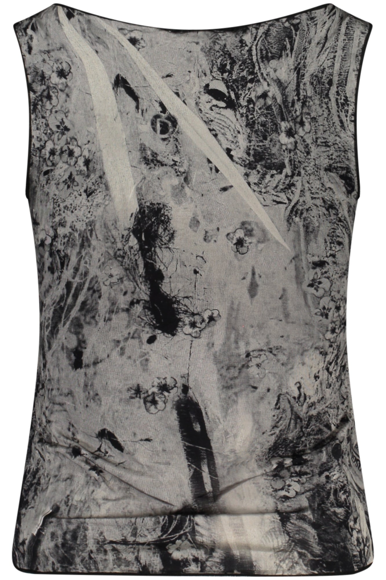 DESIGUAL WOMEN'S BLACK TANK TOP