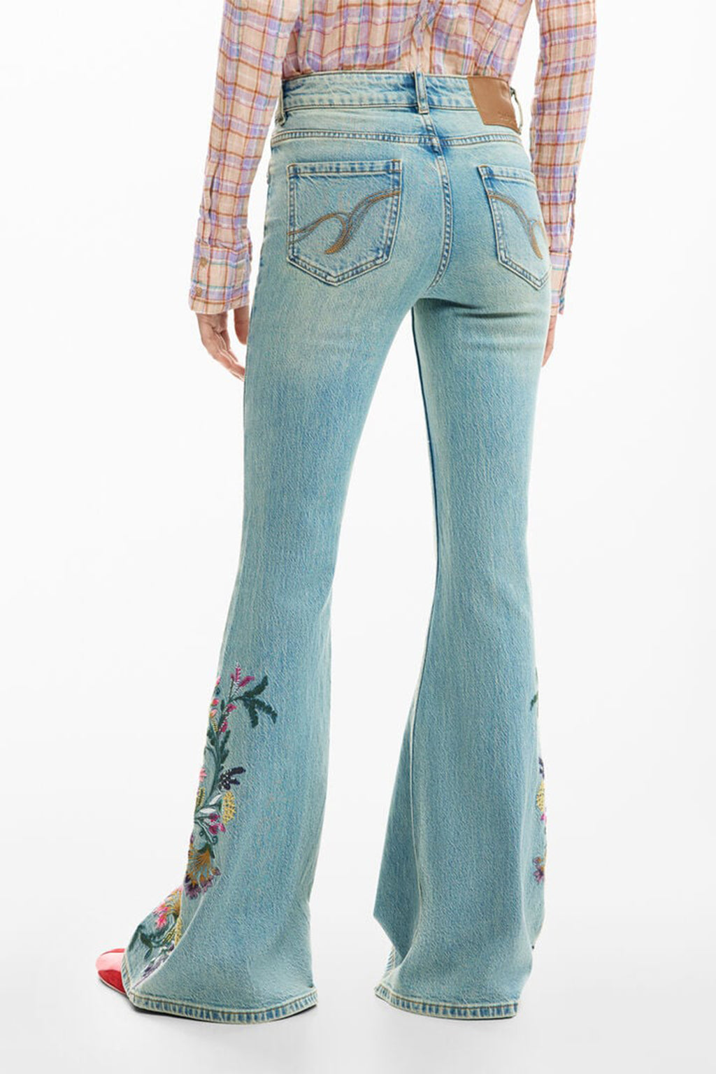 DESIGUAL WOMEN'S DENIM JEANS, BLUE