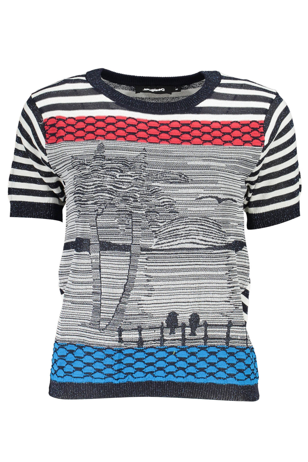 DESIGUAL WOMEN'S BLUE SWEATER