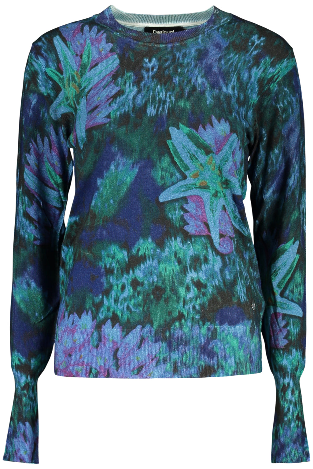 DESIGUAL WOMEN'S BLUE SWEATER