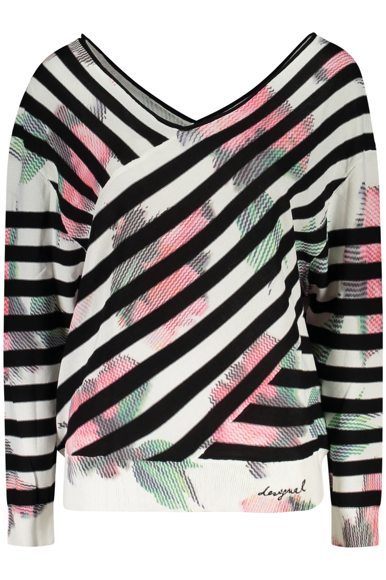 DESIGUAL WOMEN'S BLACK SWEATER
