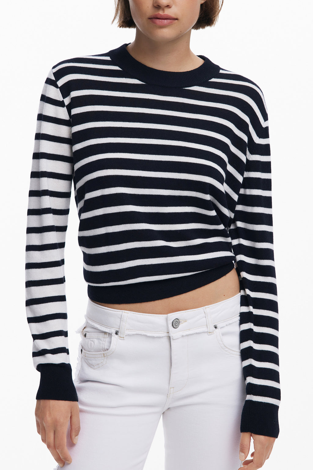 DESIGUAL WOMEN'S BLACK SWEATER
