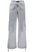 DESIGUAL WOMEN'S LIGHT BLUE TROUSERS