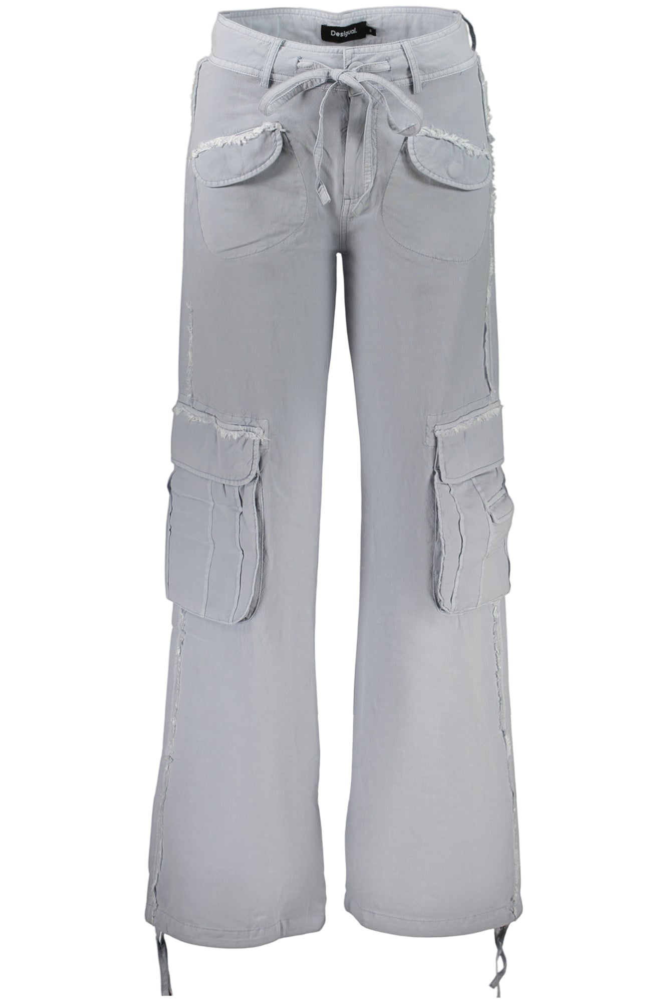 DESIGUAL WOMEN'S LIGHT BLUE TROUSERS